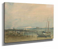 Coast Scene With White Cliffs And Boats On Shore by Joseph Mallord William Turner