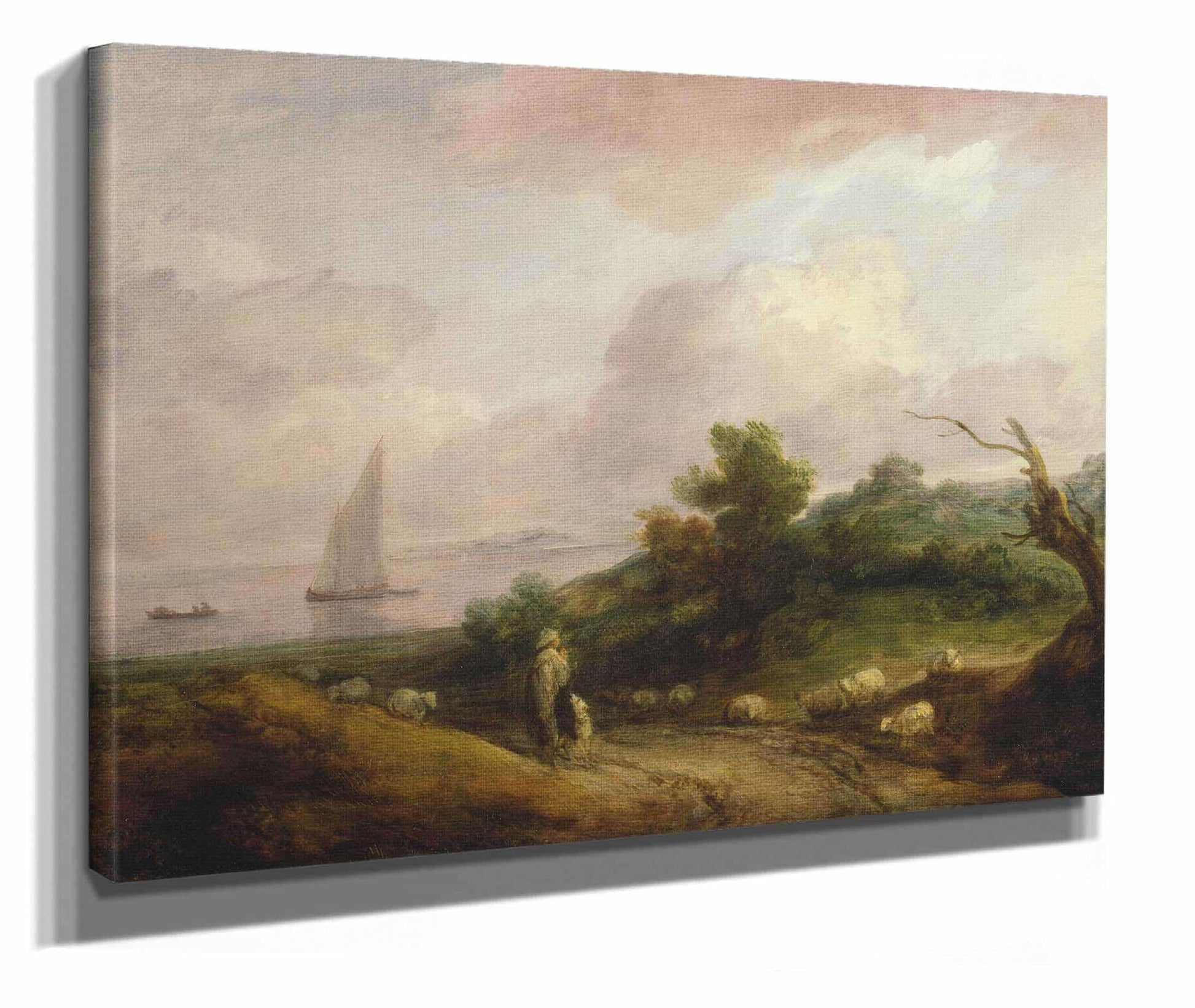 Coastal Landscape With A Shepherd And His Flock by Thomas Gainsborough