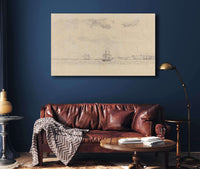 Coastal Landscape With Shipping by Eugene Boudin