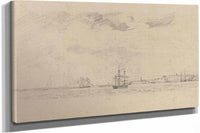 Coastal Landscape With Shipping by Eugene Boudin