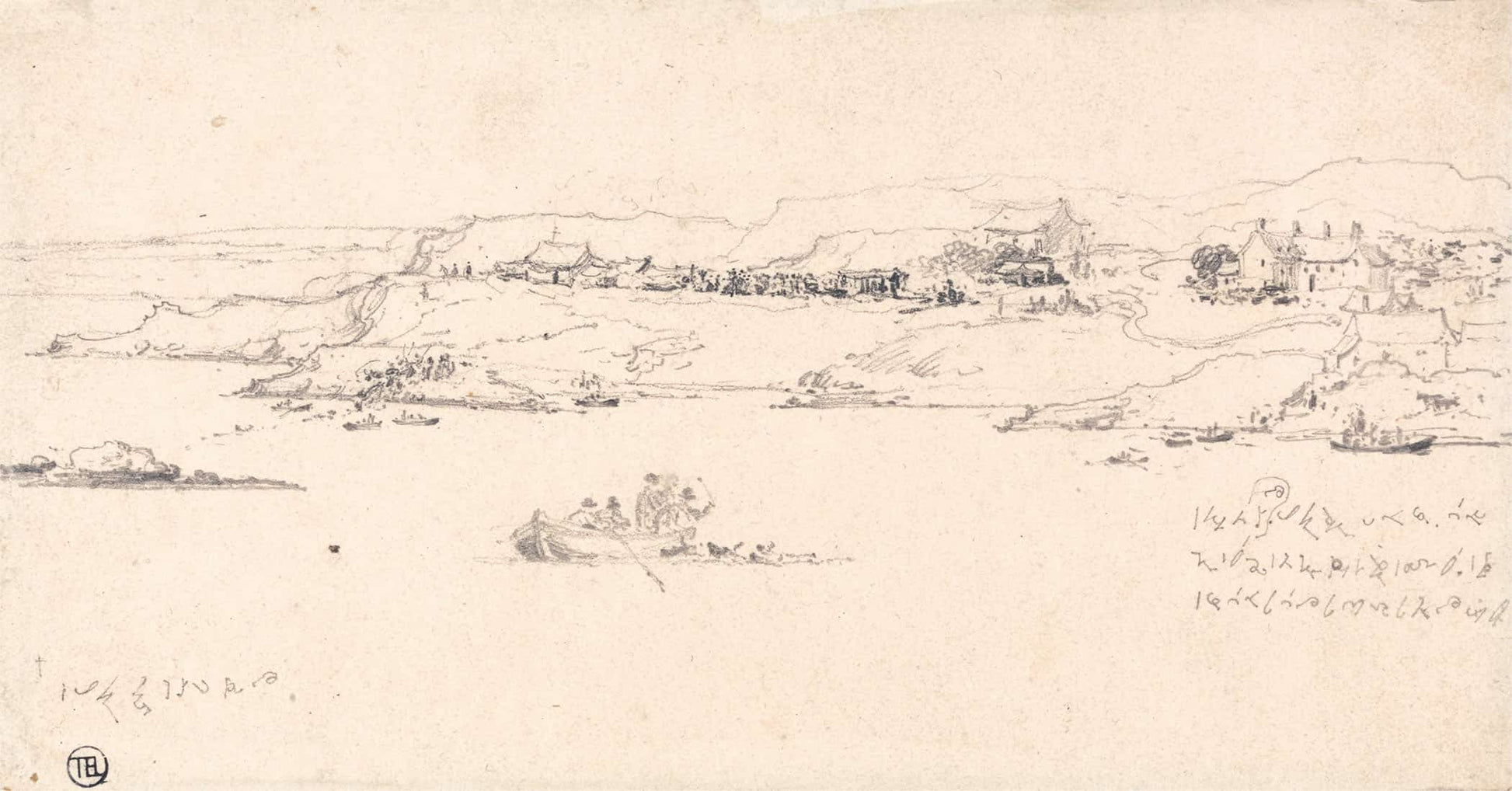 Coastal Village With Fishing Boats by James Ward