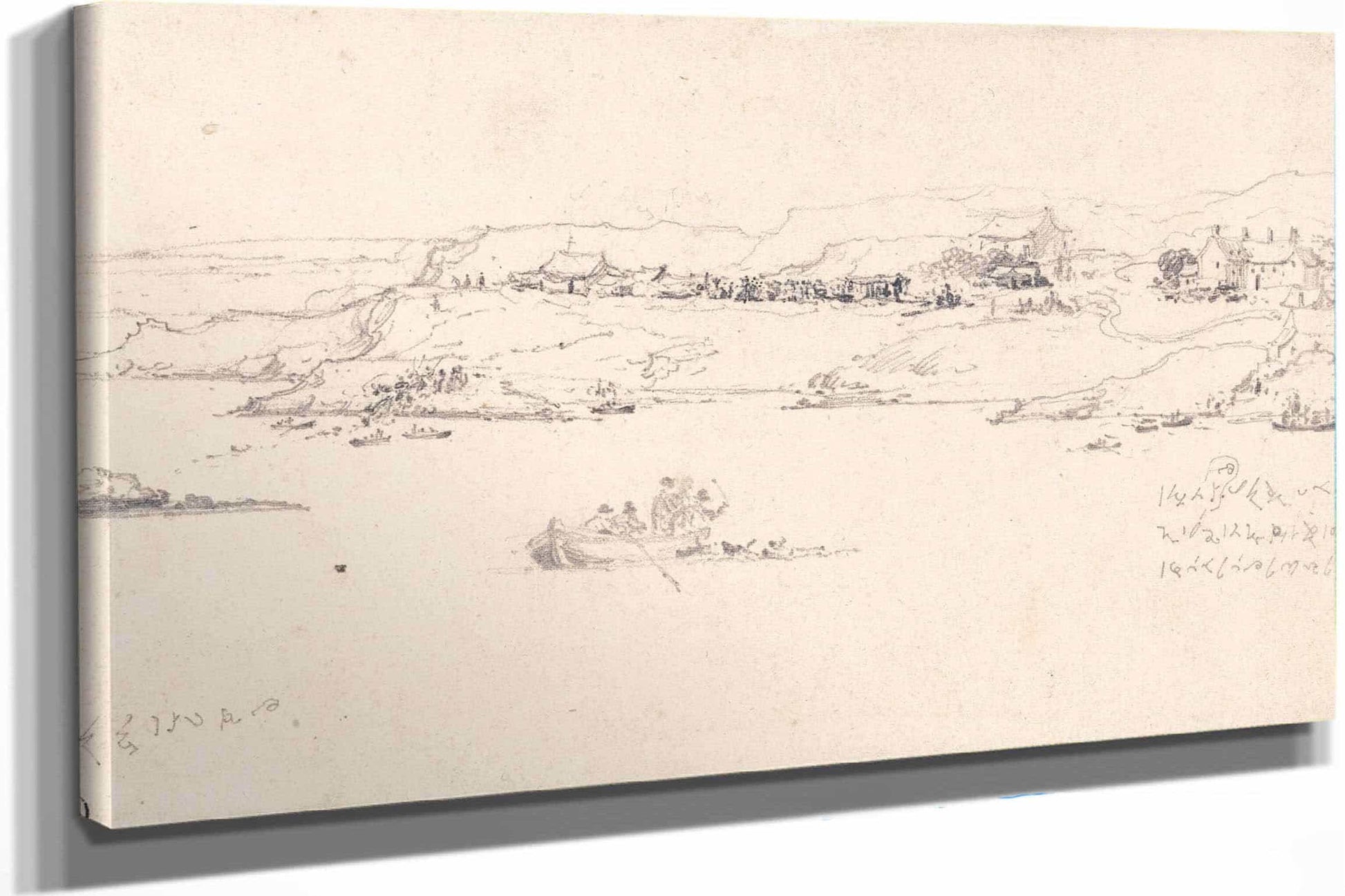 Coastal Village With Fishing Boats by James Ward