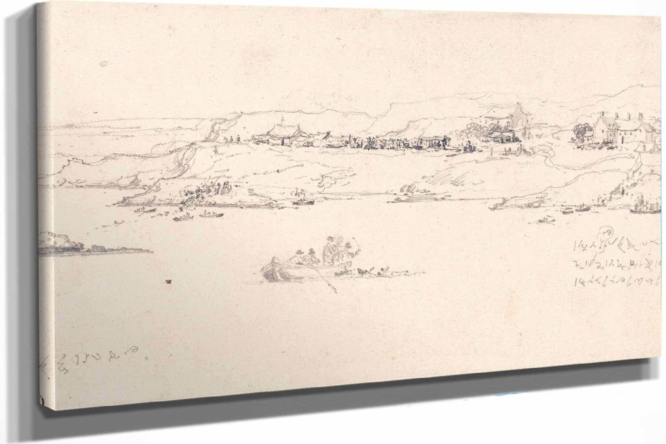 Coastal Village With Fishing Boats by James Ward