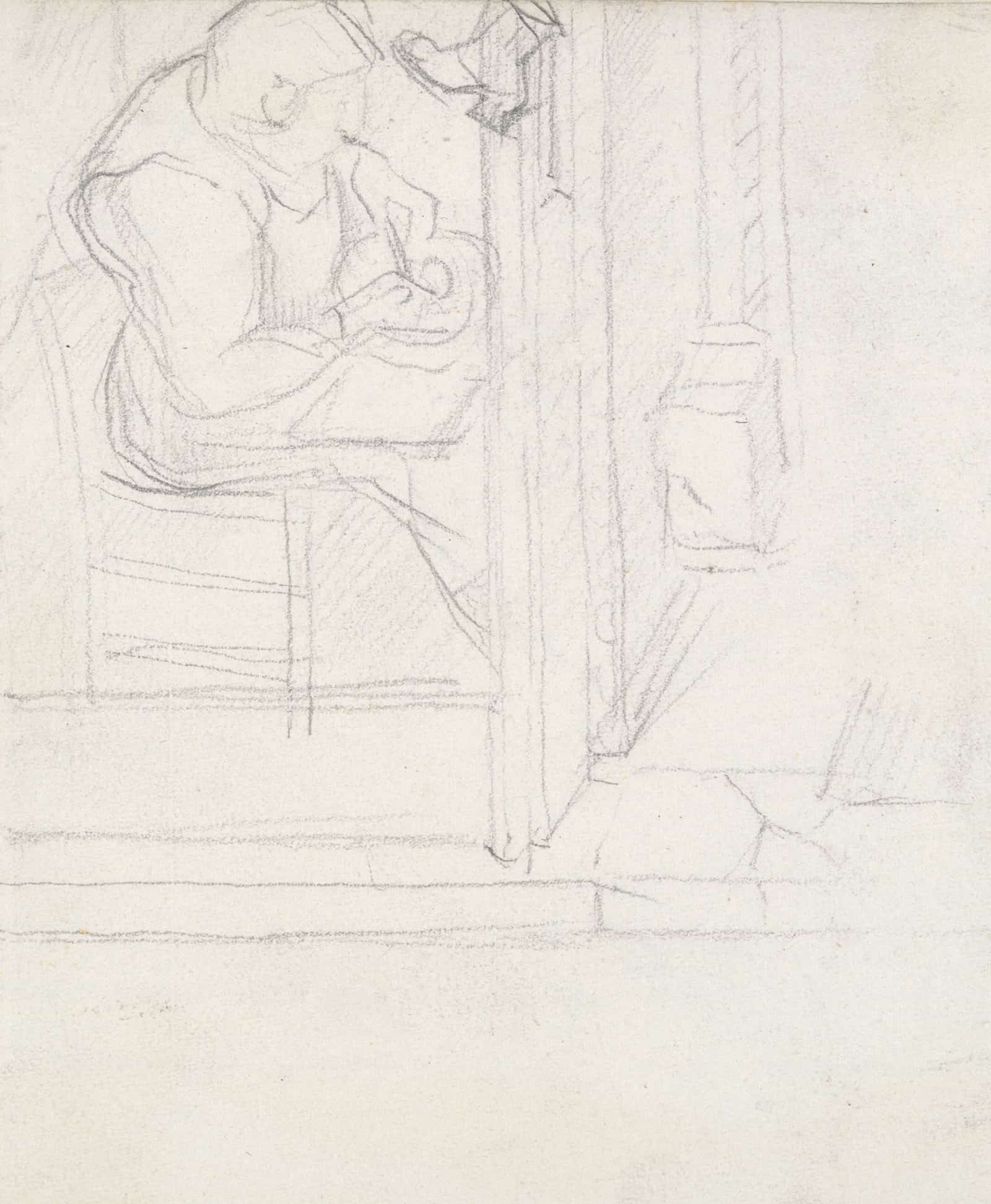 Cobbler At Work   by Georges Seurat