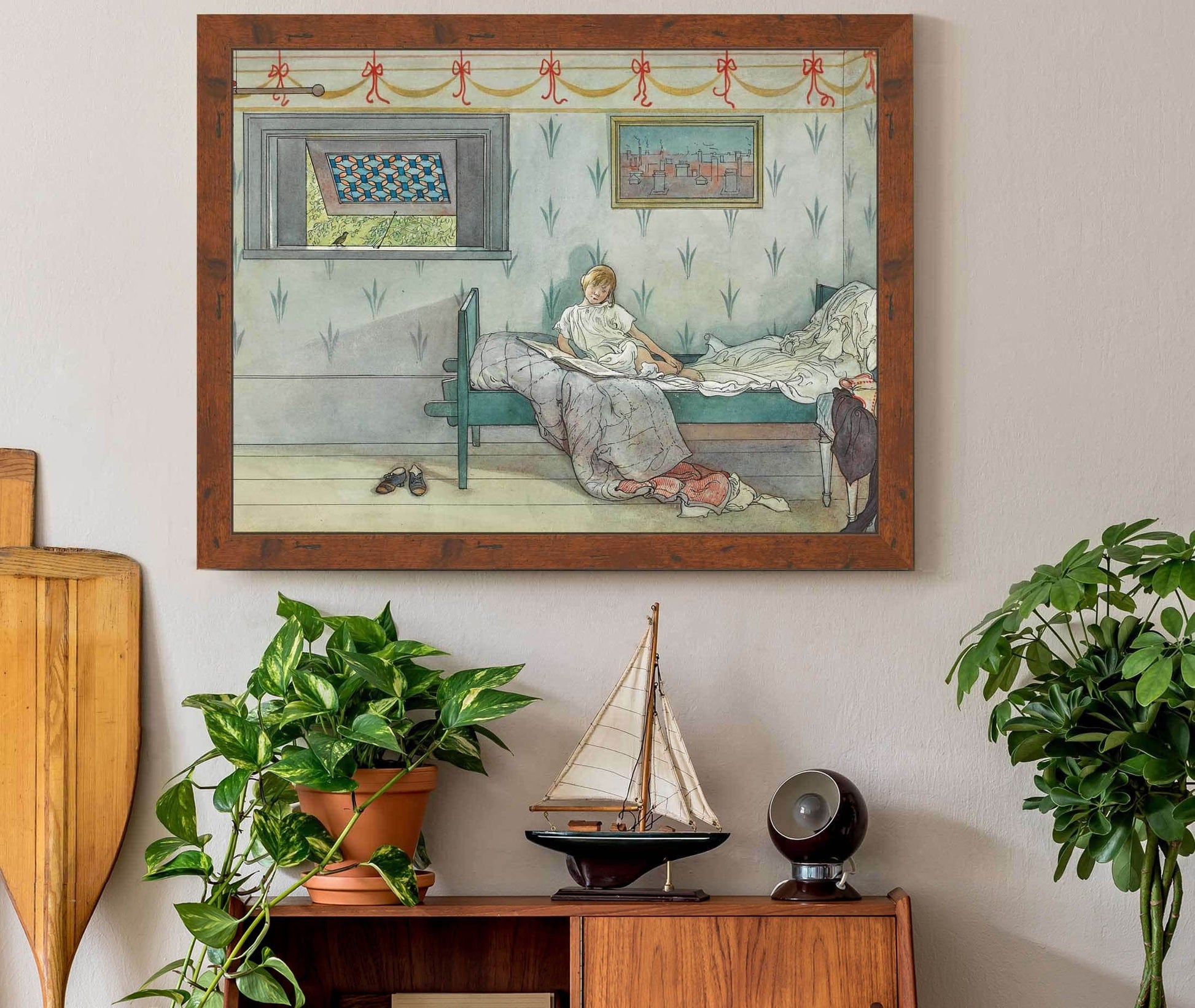 Cock A Doodle Do Its Seven Oclock by Carl Larsson