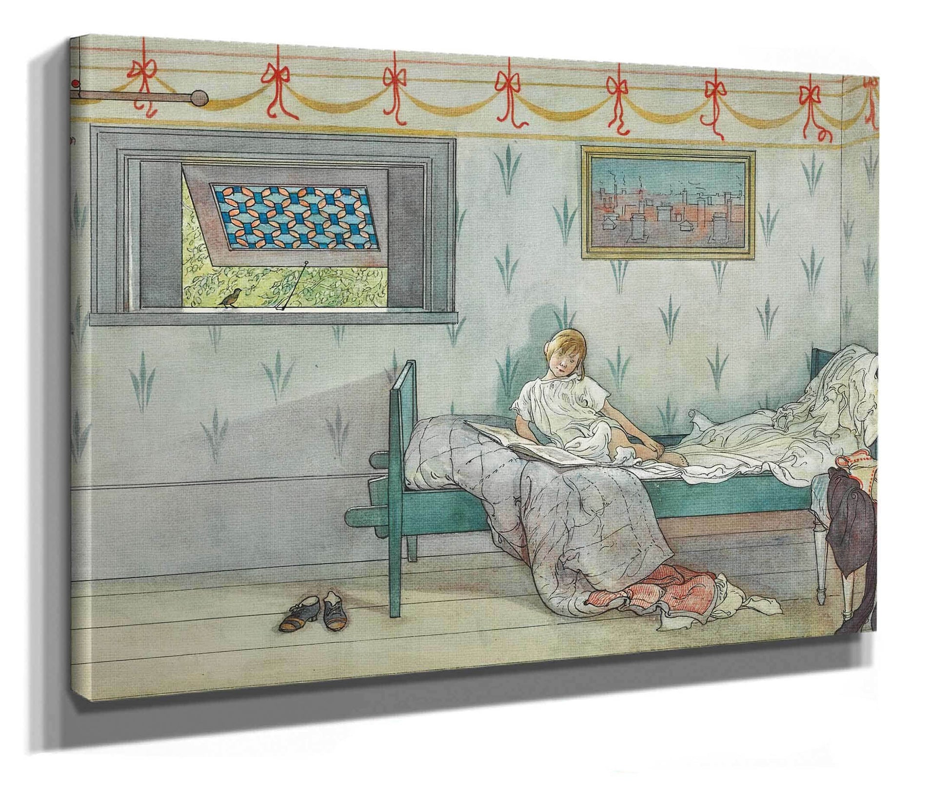 Cock A Doodle Do Its Seven Oclock by Carl Larsson