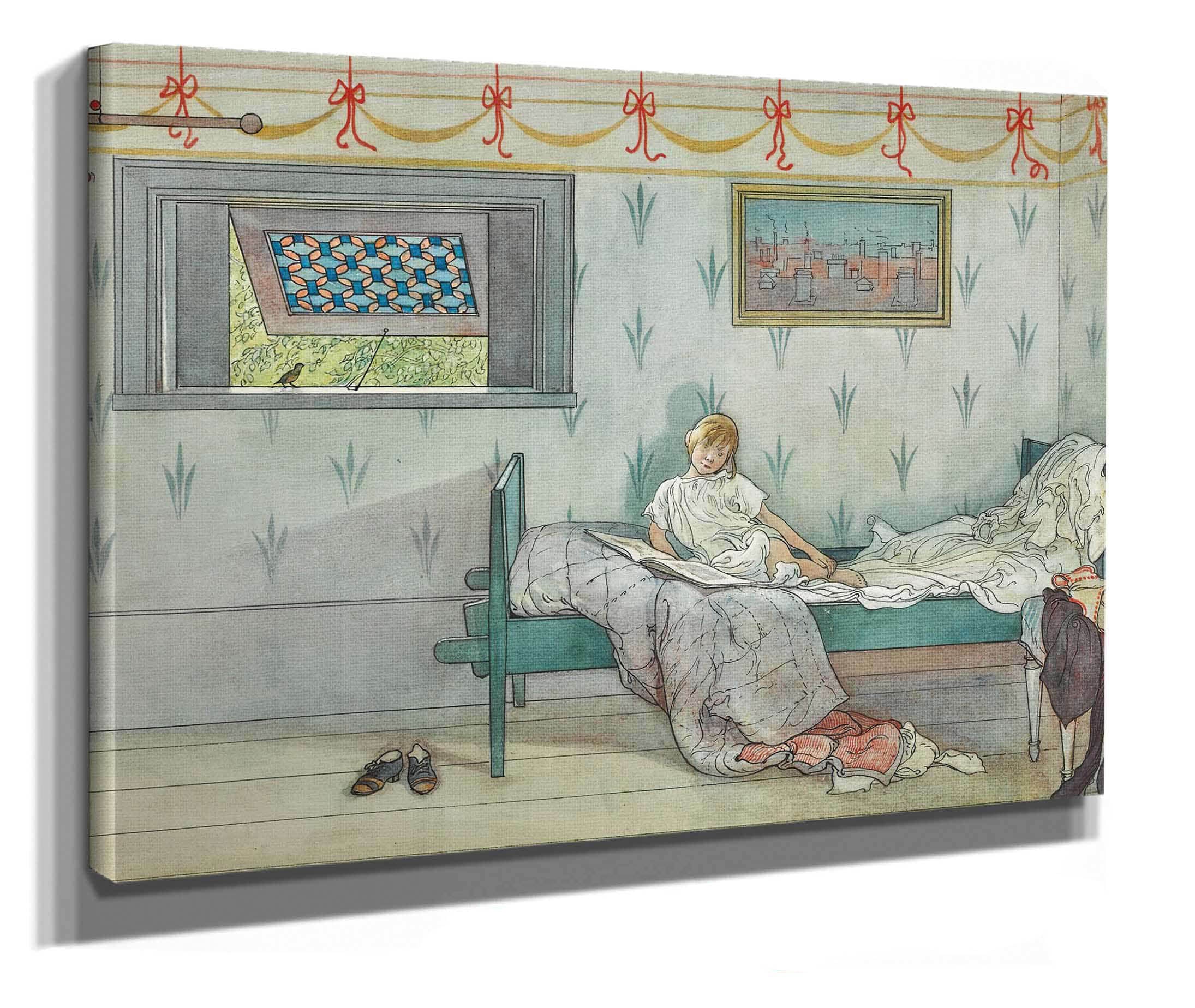 Cock A Doodle Do Its Seven Oclock by Carl Larsson