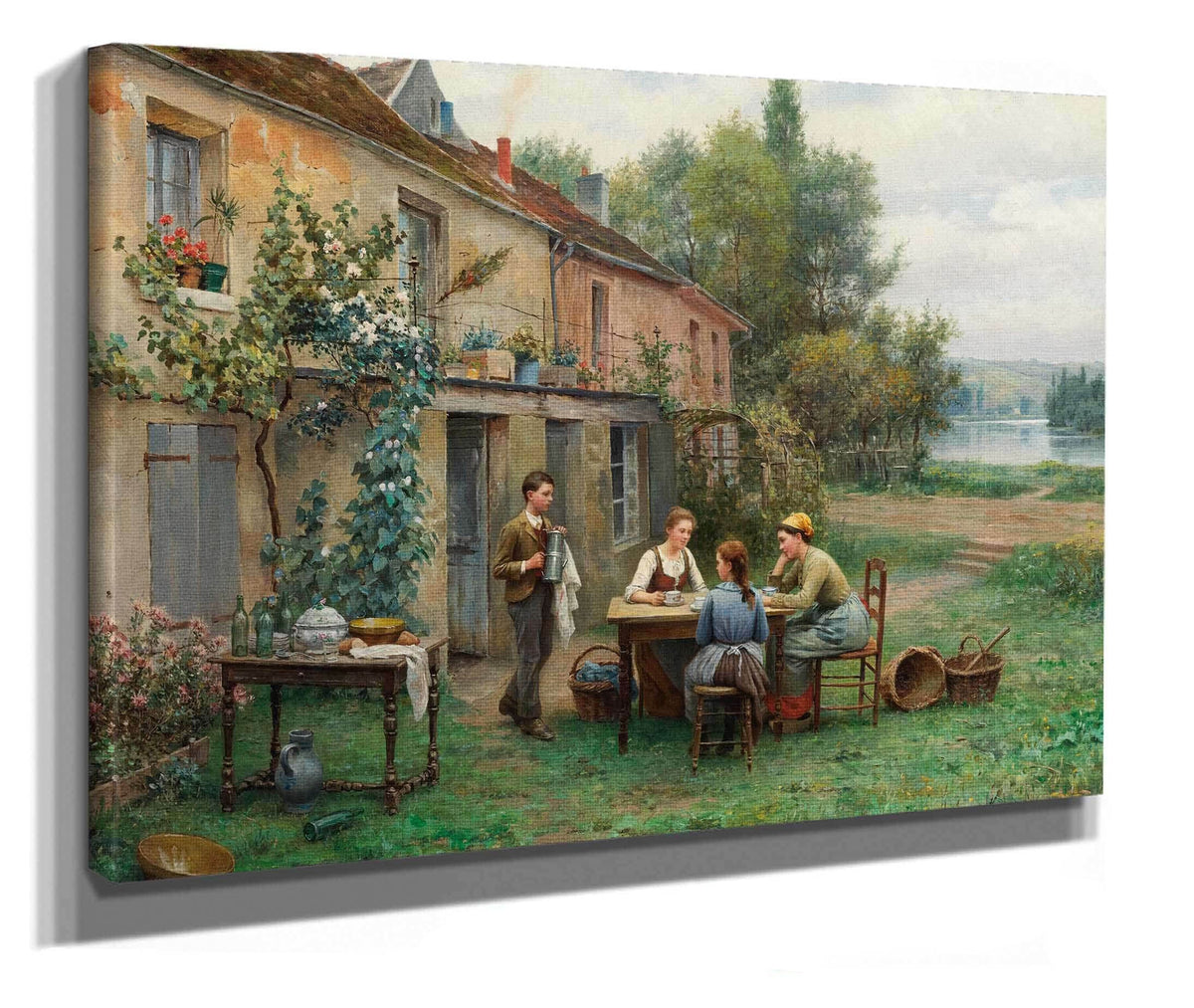 Coffee In The Garden by Daniel Ridgway Knight