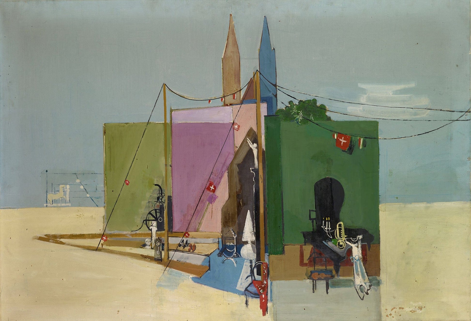 Coherences Study For Wallpainting by Walter Kurt Wiemken