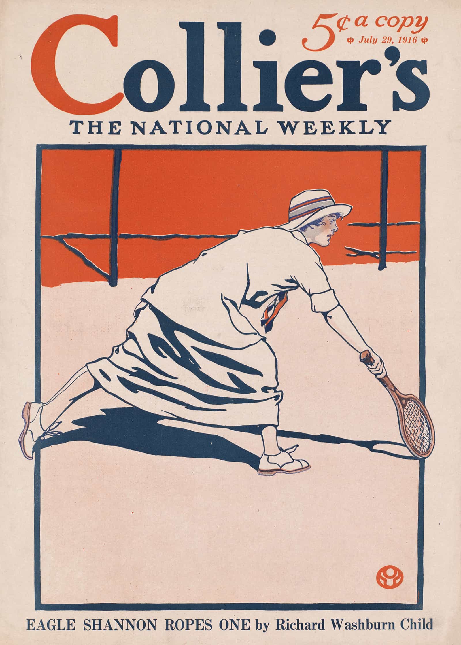 Colliers The National Weekly Eagle Shannon Ropes One By Richard Washburn Child by Edward Penfield