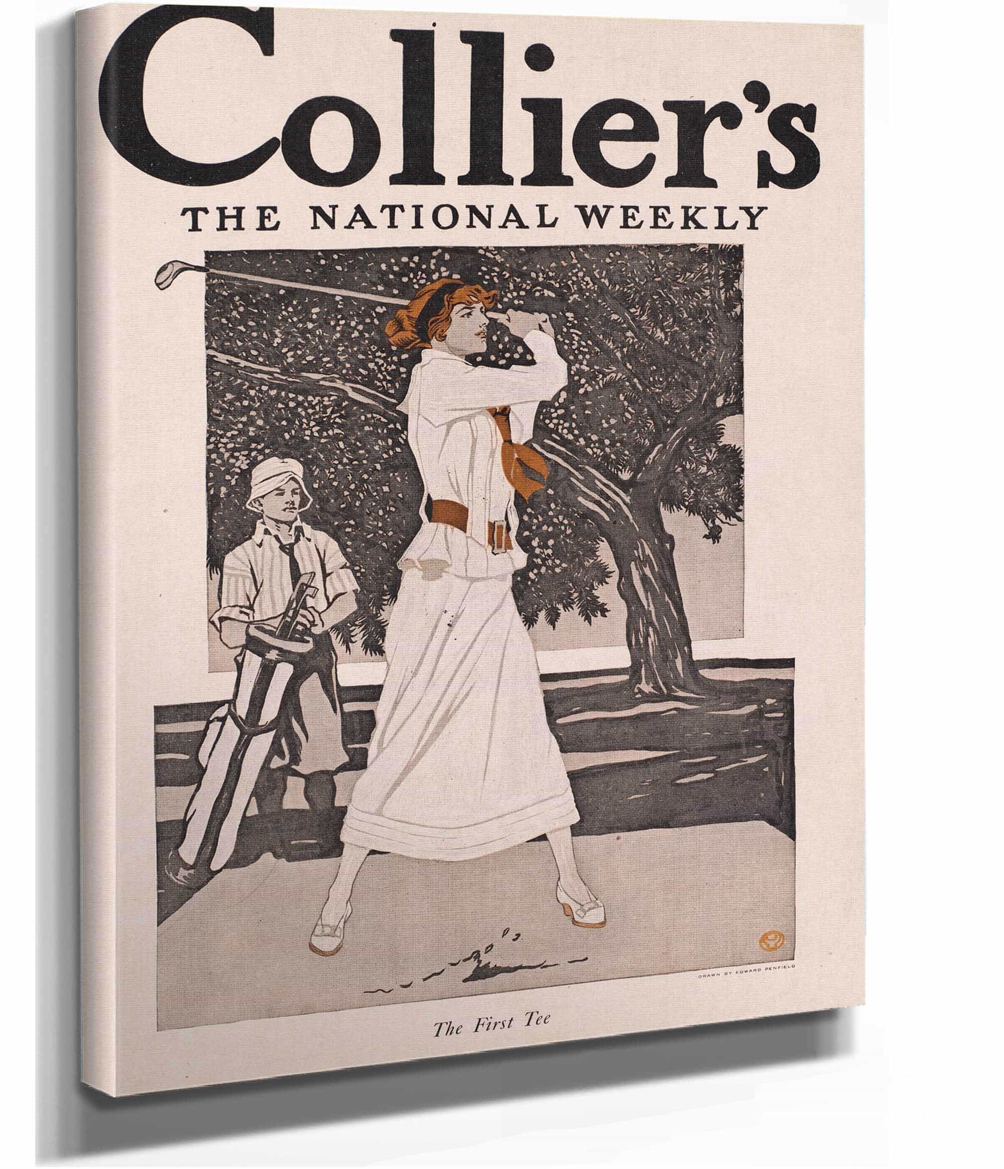 Colliers The National Weekly The First Tee by Edward Penfield