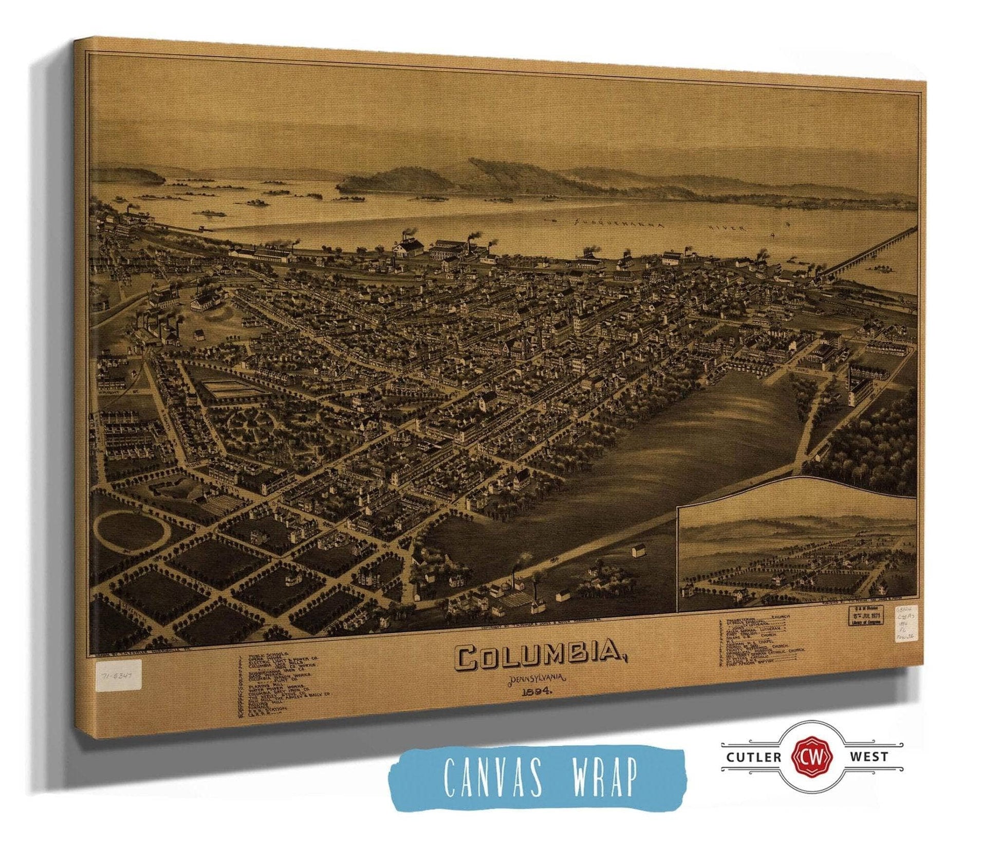 Columbia Pennsylvania 1894 State of Pennsylvania