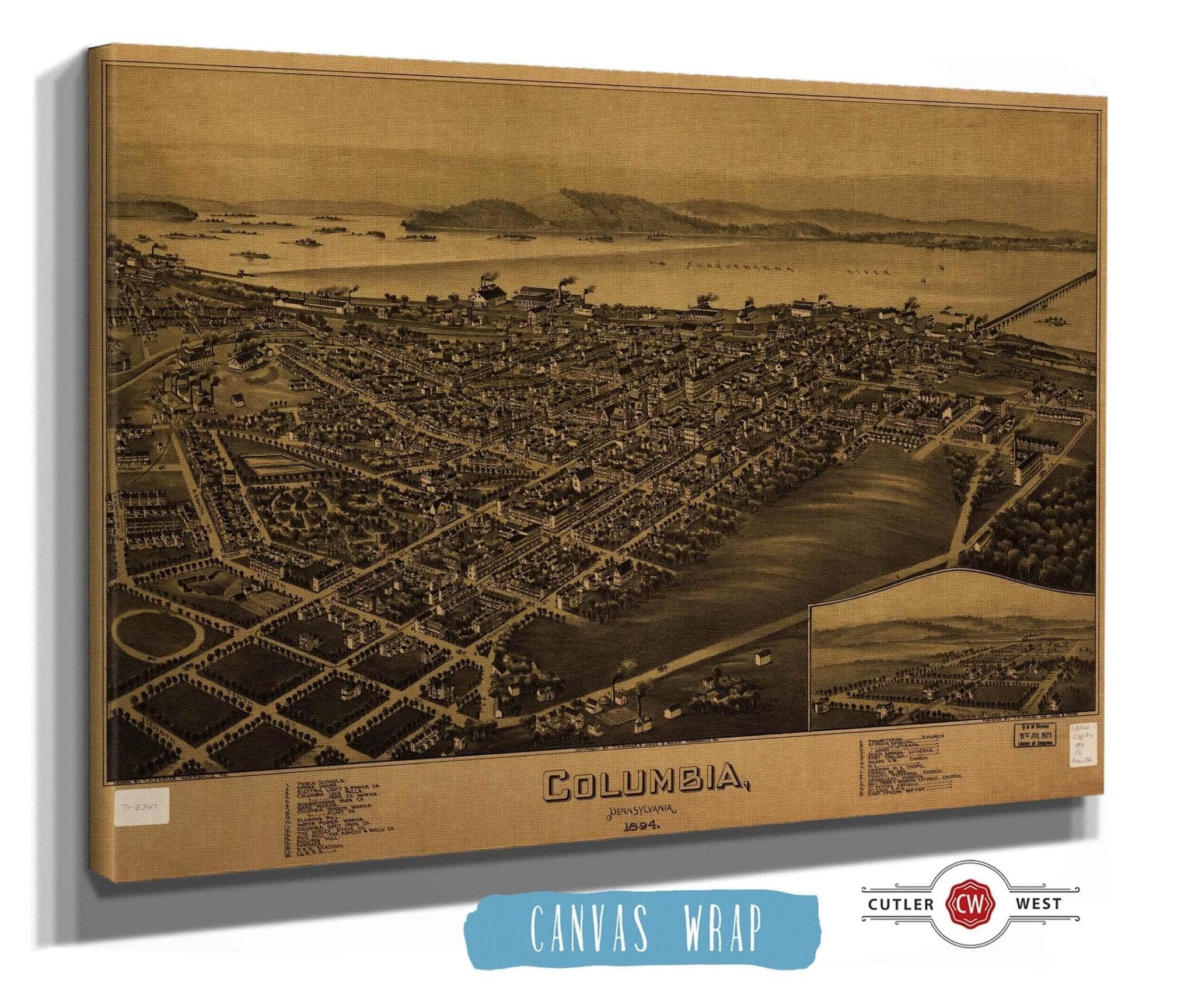 Columbia Pennsylvania 1894 State of Pennsylvania