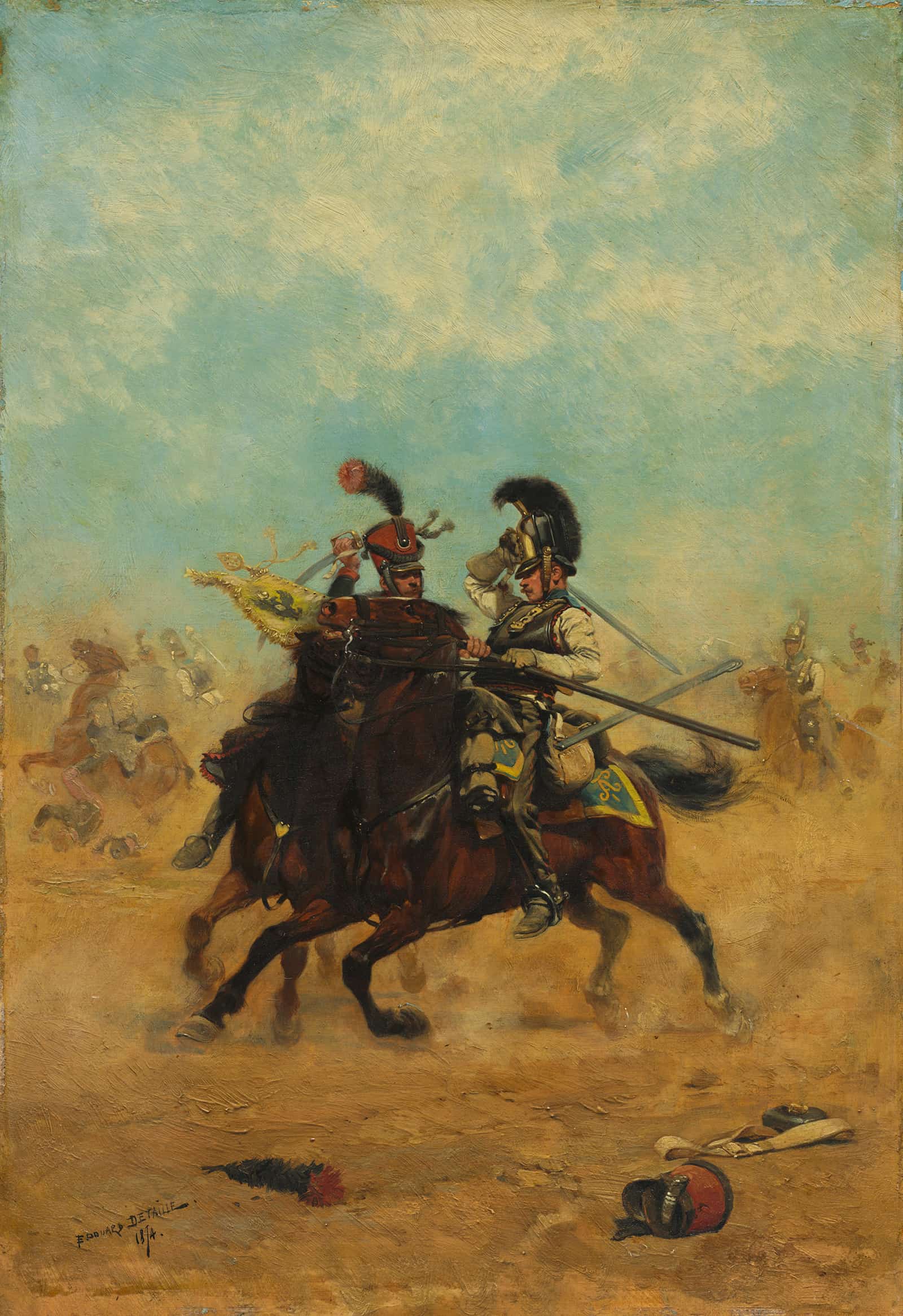Combat For The Colors by Jean Baptiste Edouard Detaille