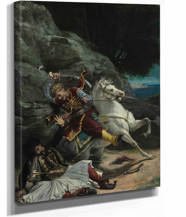 Combat Of A Greek And A Turk After by Horace Vernet