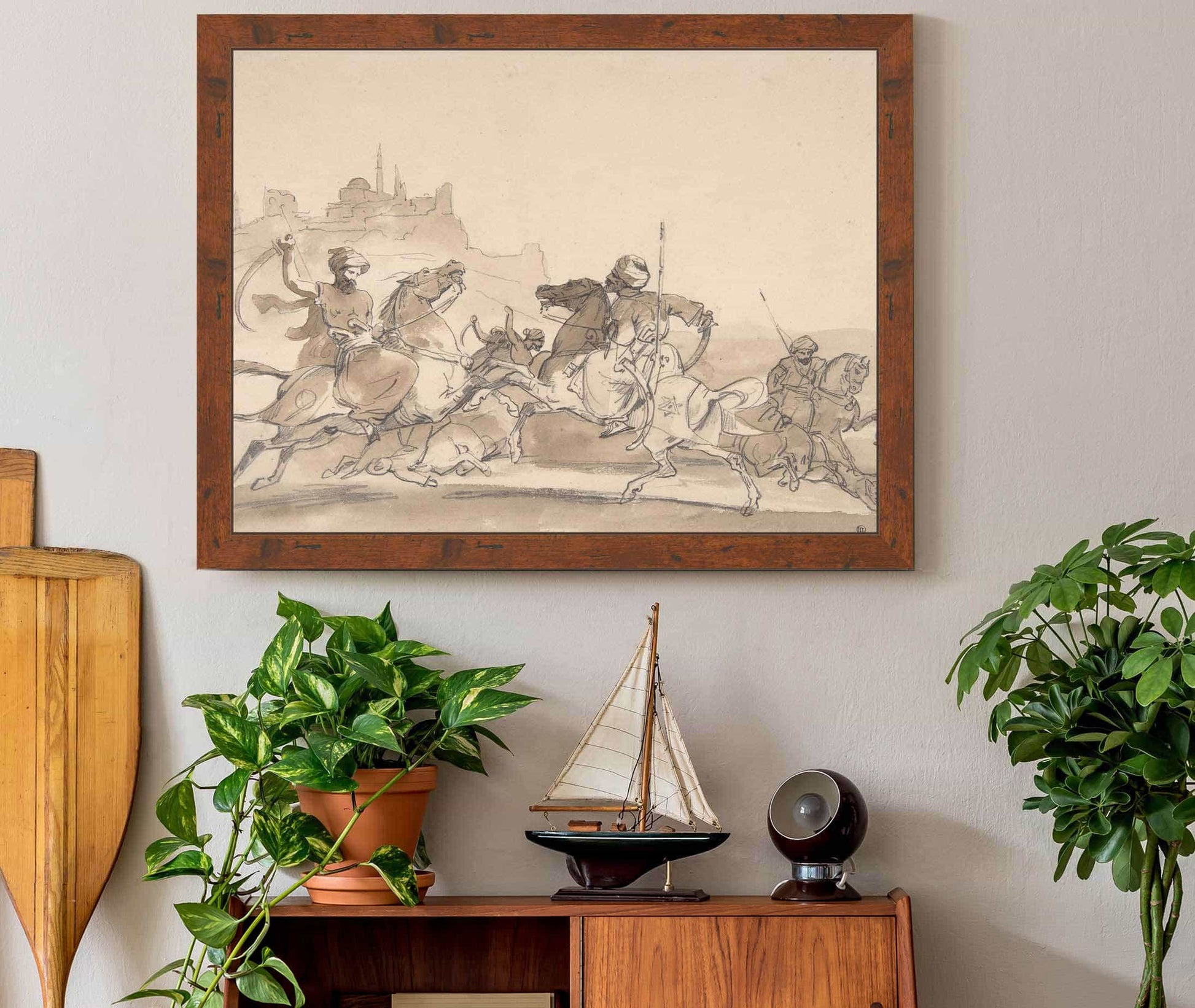 Combat Of Oriental Horsemen  by Theodore Gericault
