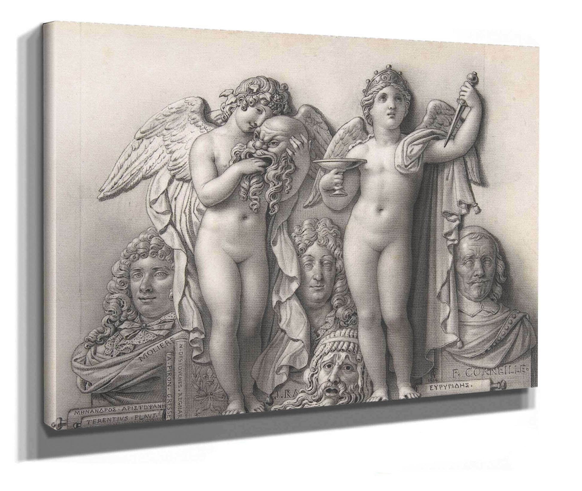 Comedy And Tragedy by Anne Louis Girodet Trioson