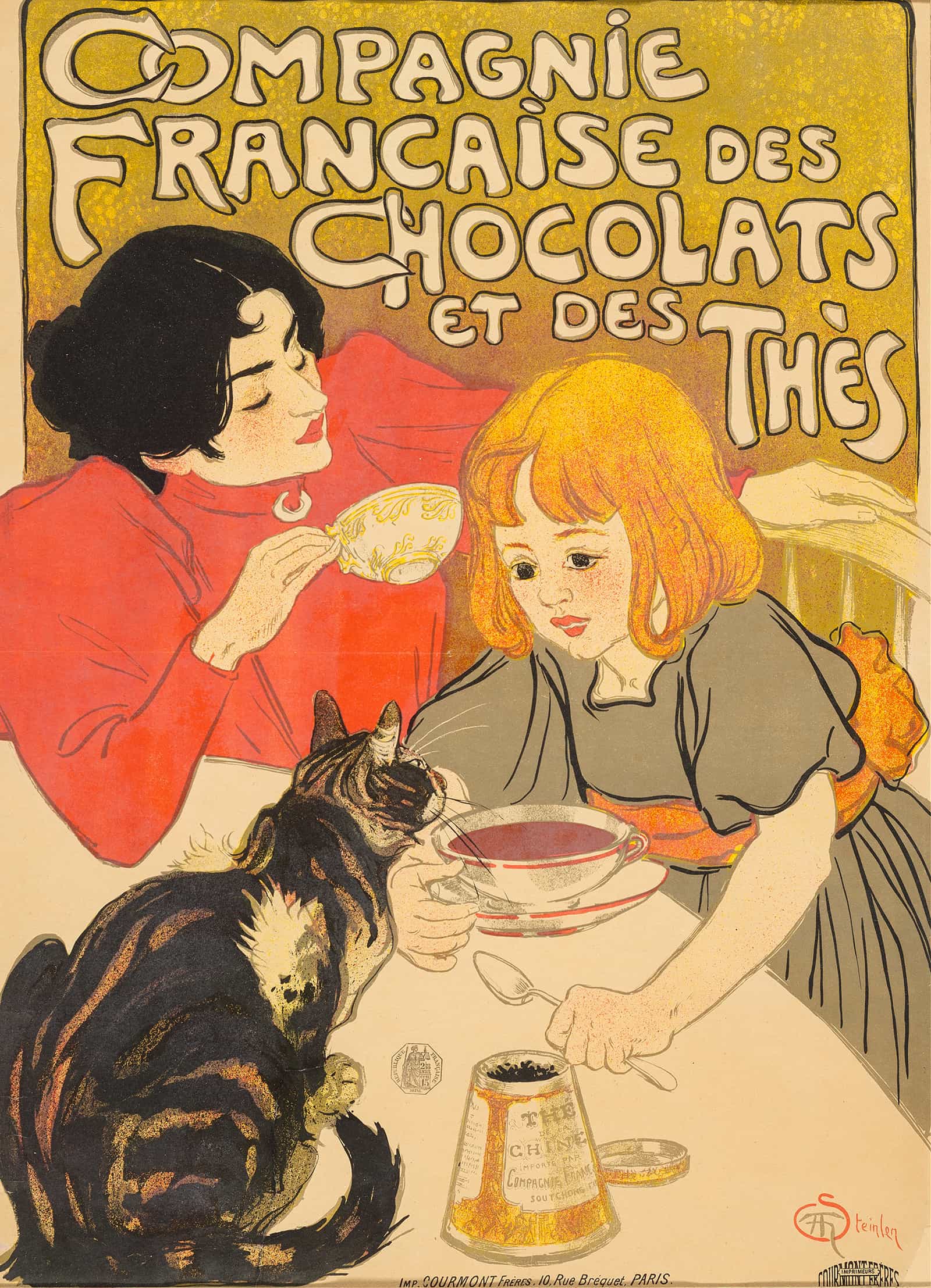 Compagnie Francaise Des Chocolats Et Des Thes by Theophile Alexandre Steinlen