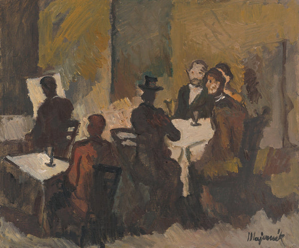 Company In A Coffee Shop by Cyprian Majernik