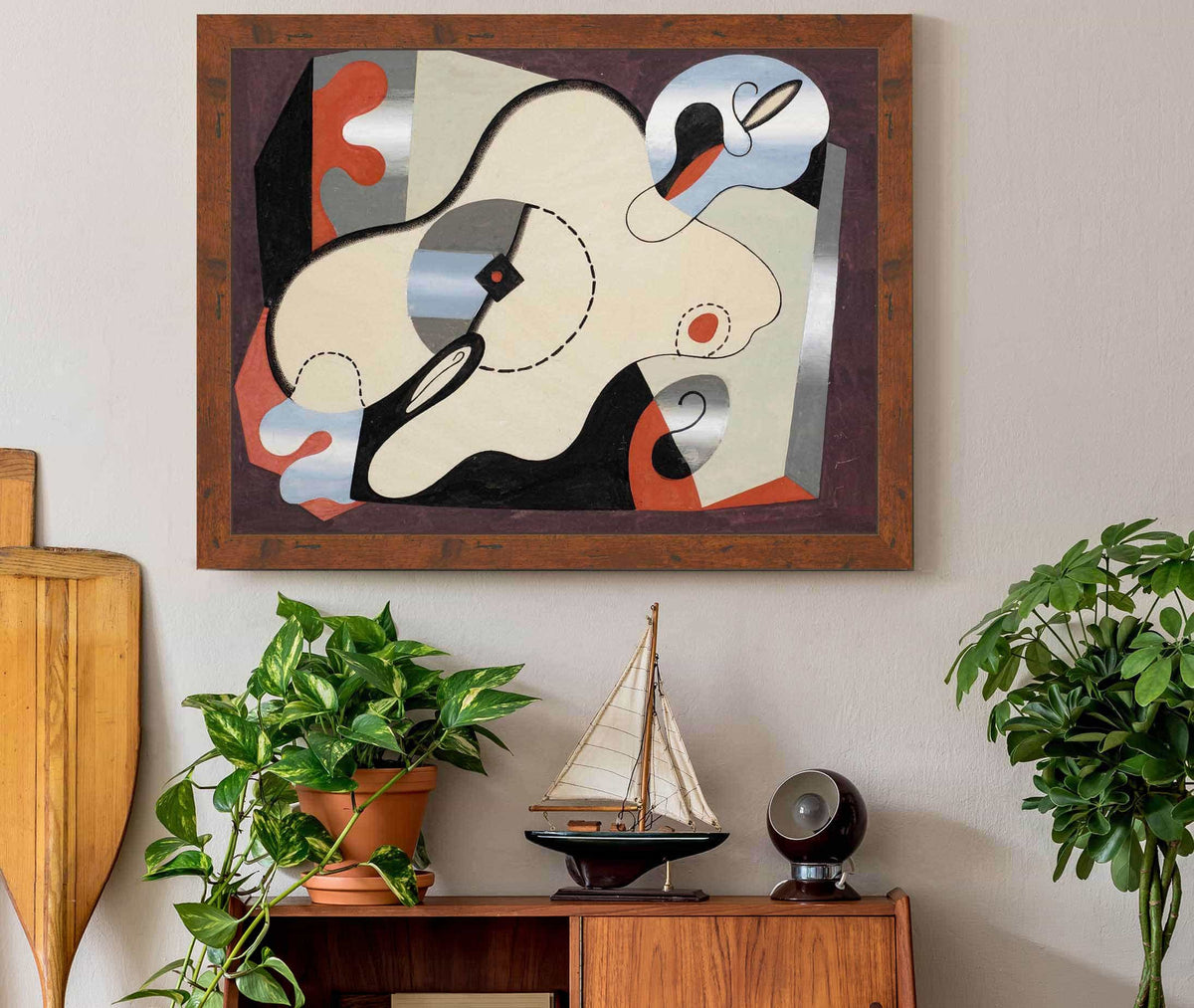 Composition Abstraite Femme Couchee by Georges Valmier