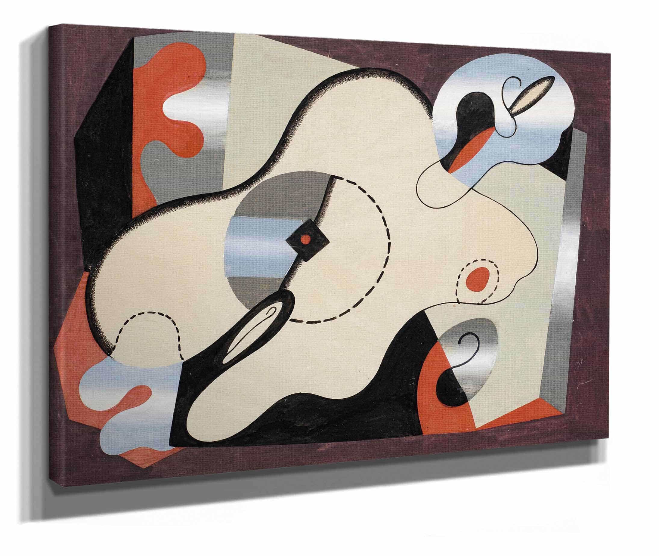 Composition Abstraite Femme Couchee by Georges Valmier