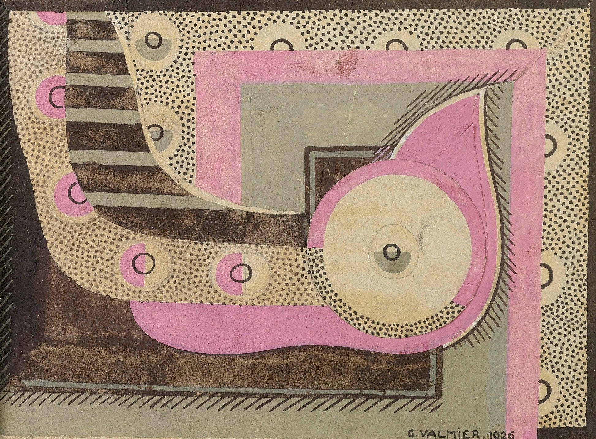 Composition Etude Pour Un Motifs Decoratif by Georges Valmier