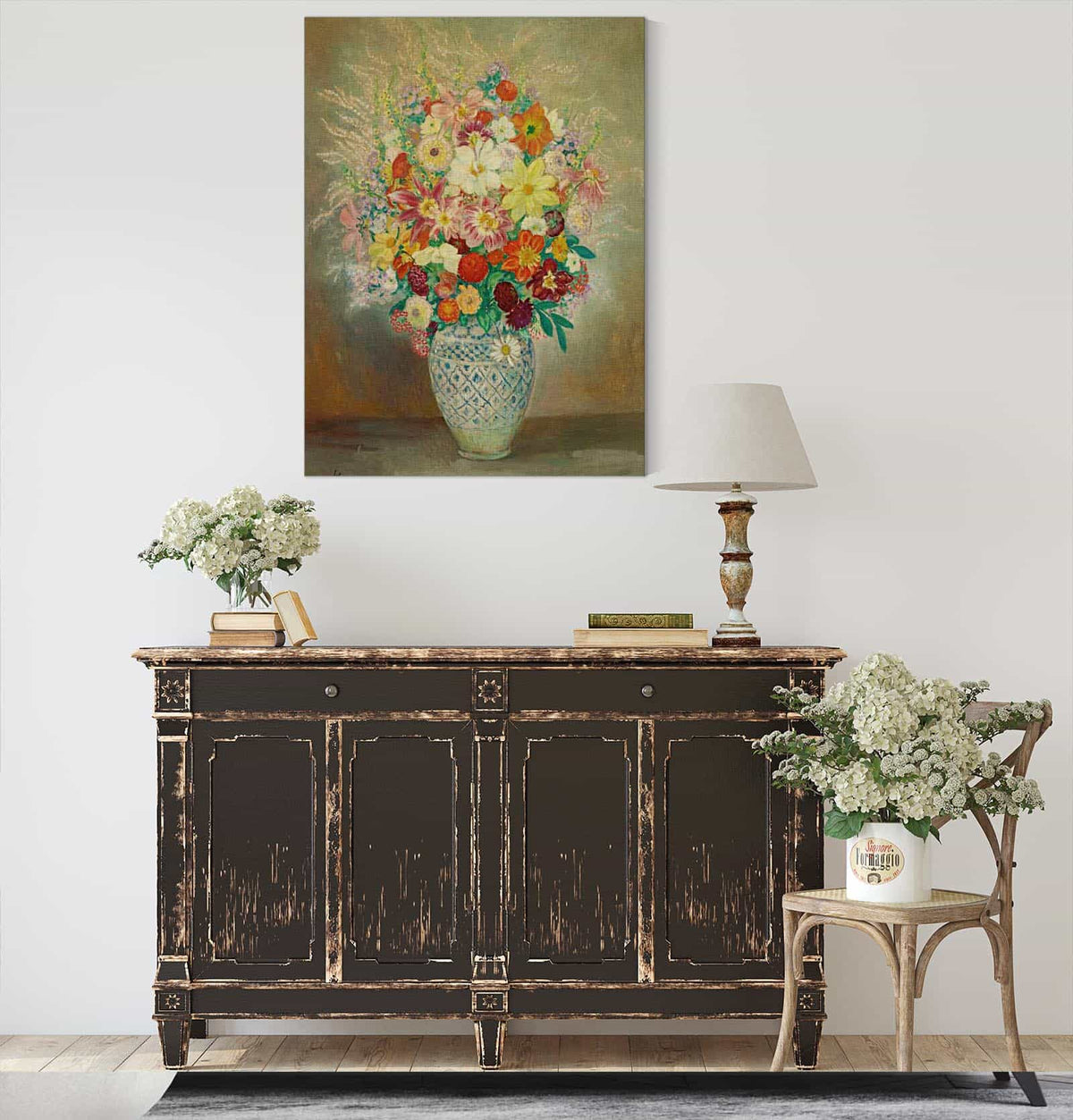 Composition Florale Aux Dahlias by Henri Lebasque