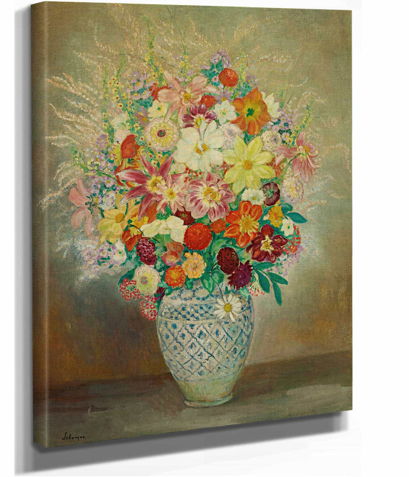 Composition Florale Aux Dahlias by Henri Lebasque