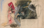 Composition Study For Seven Deadly Sins In The Quest Of The Holy Grail Mural Series At Boston Public Library by Edwin Austin Abbey