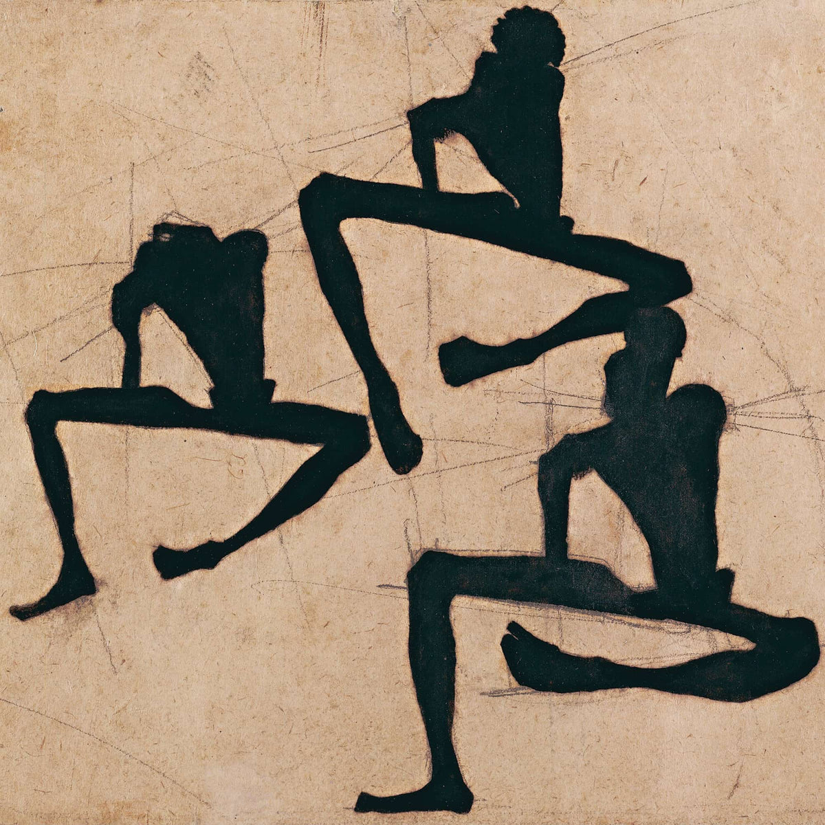 Composition With Three Male Nudes by Egon Schiele