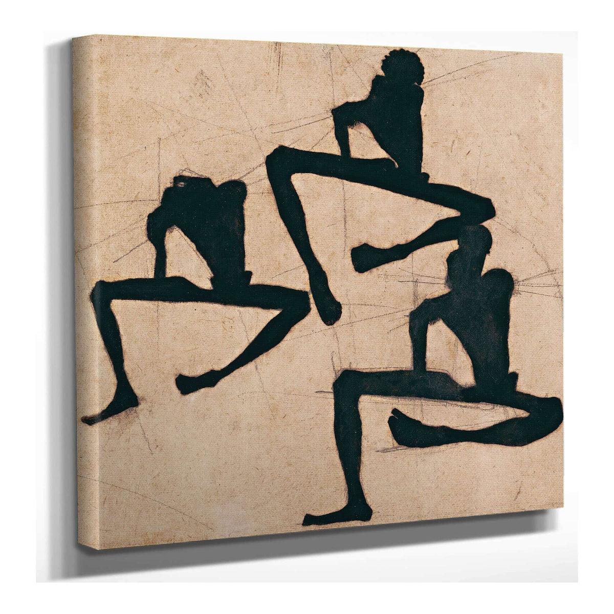 Composition With Three Male Nudes by Egon Schiele