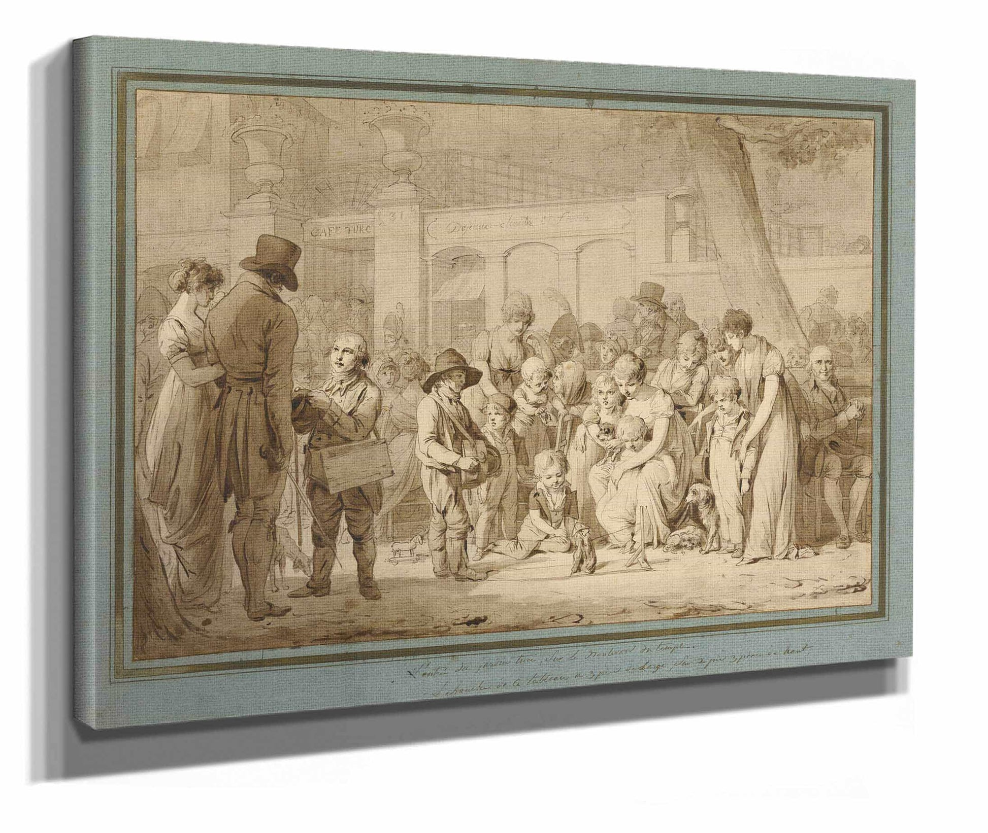Compositional Drawing For Entrance To The Jardin Turc  by Louis Leopold Boilly