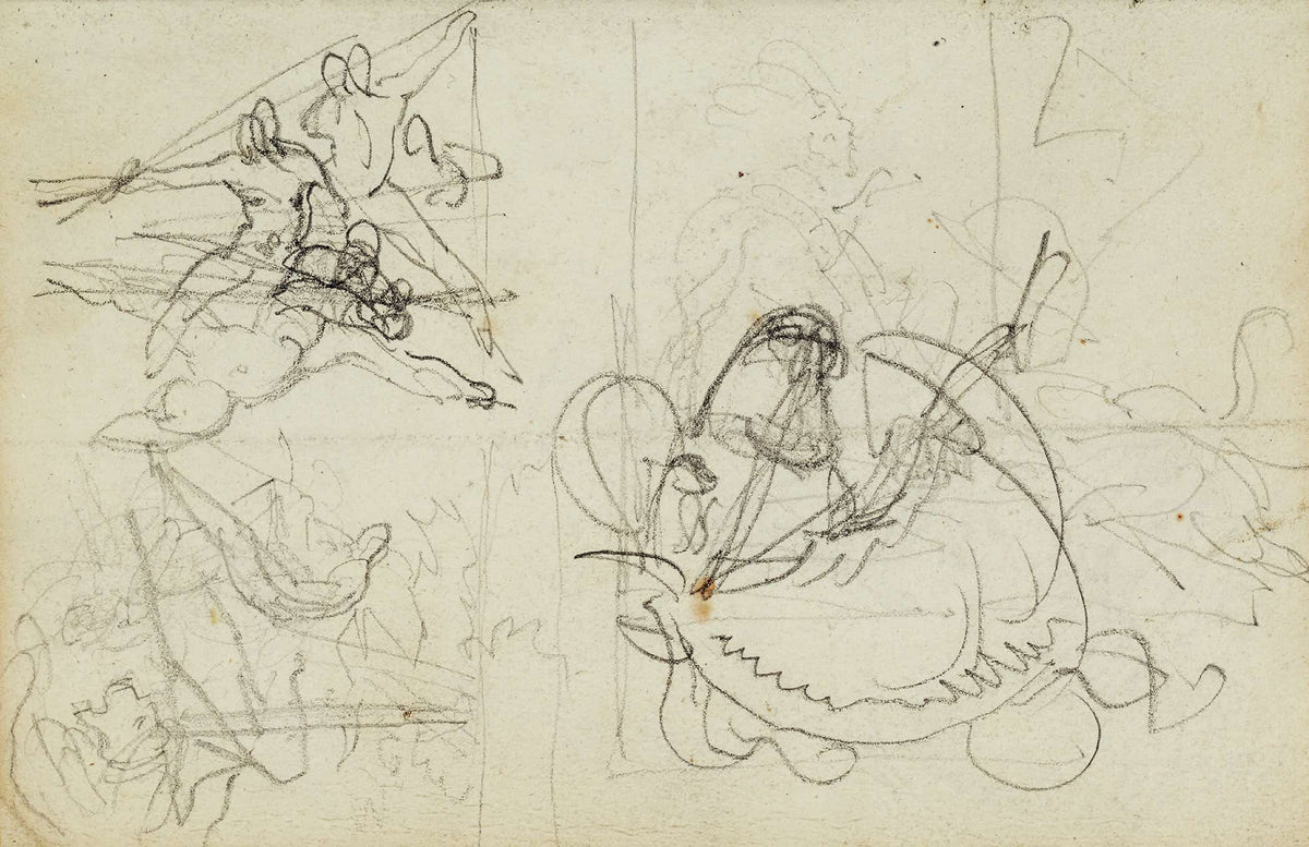 Compositional Studies  by Theodore Gericault