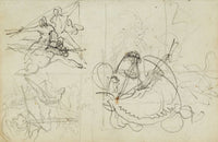 Compositional Studies  by Theodore Gericault