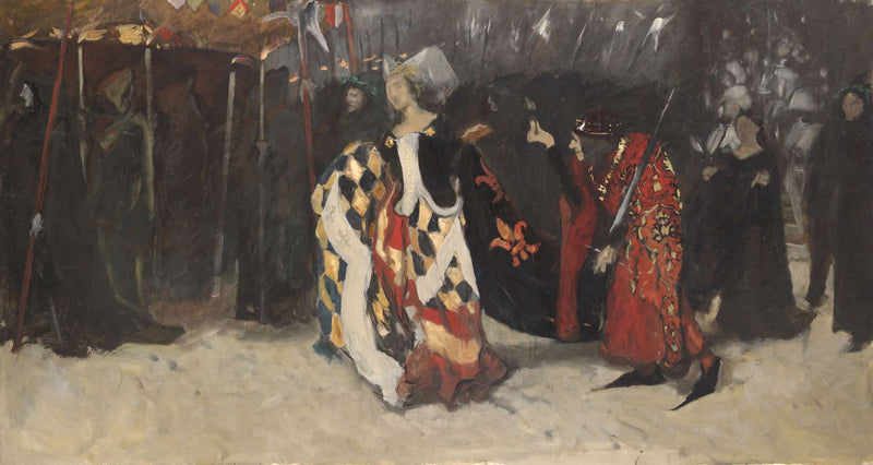 Compositional Study For Richard Duke Of Gloucester And The Lady Anne   by Edwin Austin Abbey