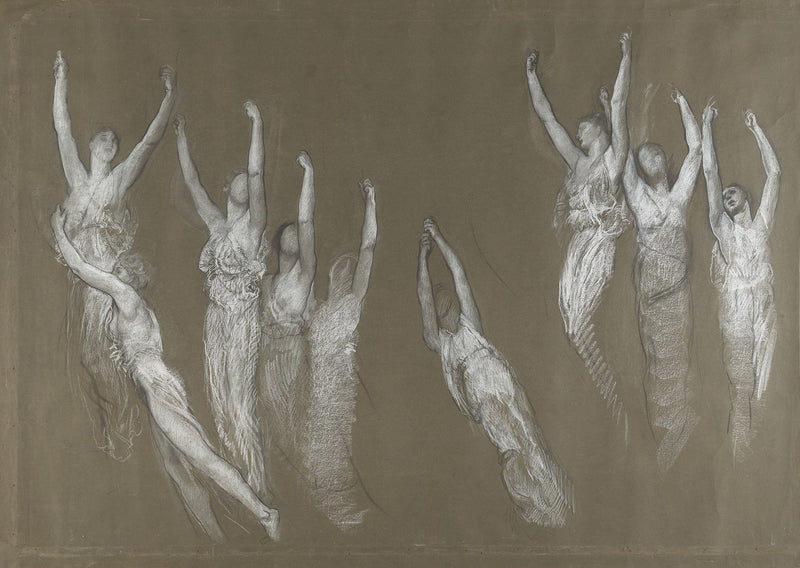 Compositional Study For The Spirit Of Light Lunette by Edwin Austin Abbey