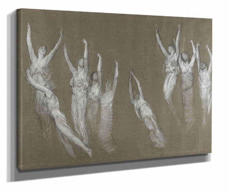 Compositional Study For The Spirit Of Light Lunette by Edwin Austin Abbey