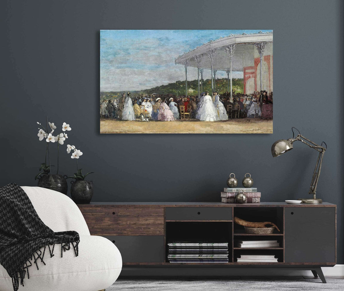 Concert At The Casino Of Deauville by Eugene Boudin