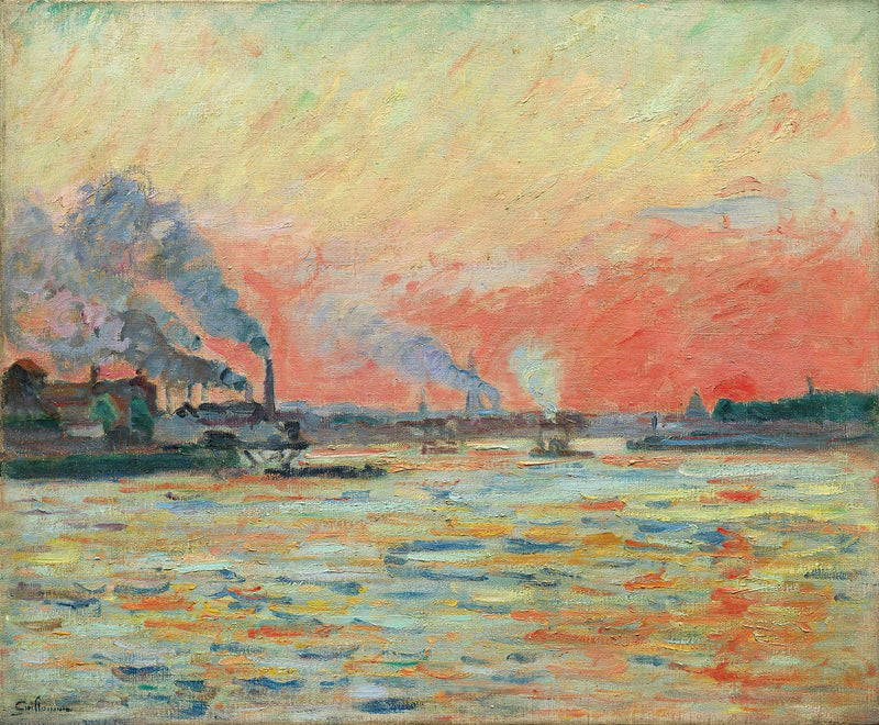 Confluent De La Seine Et De La Marne A Ivry by Armand Guillaumin