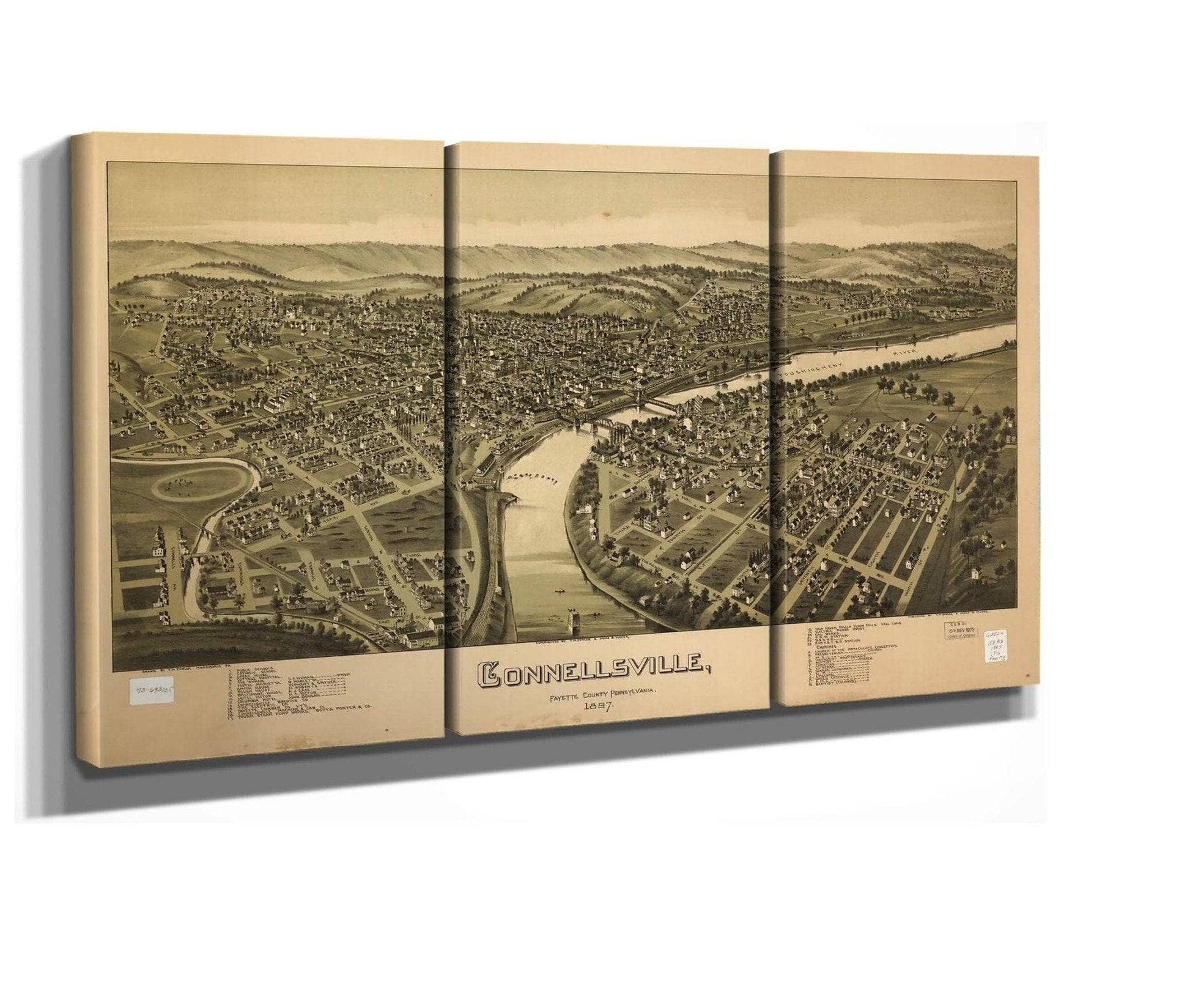 Connellsville Fayette County Pennsylvania 1897  State Of Connecticut