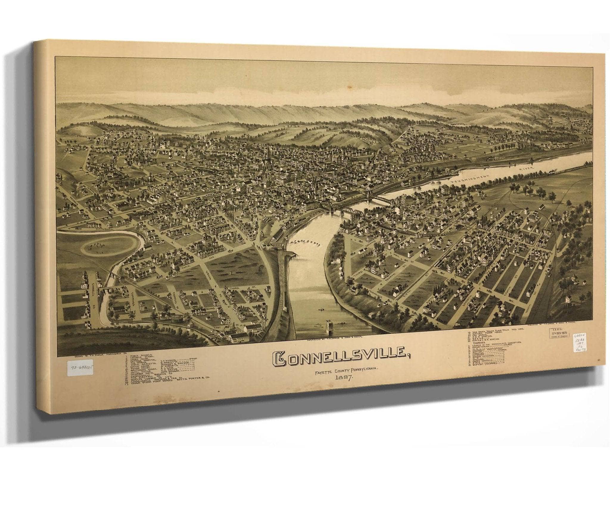 Connellsville Fayette County Pennsylvania 1897  State Of Connecticut