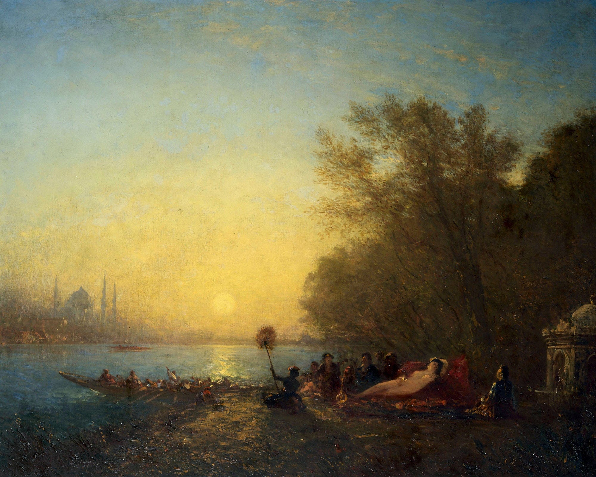 Constantinople Le Repos De La Sultane by Felix Ziem