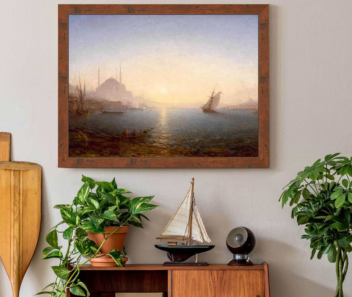 Constantinople Sainte Sophie Au Soleil Levant by Felix Ziem