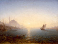 Constantinople Sainte Sophie Au Soleil Levant by Felix Ziem