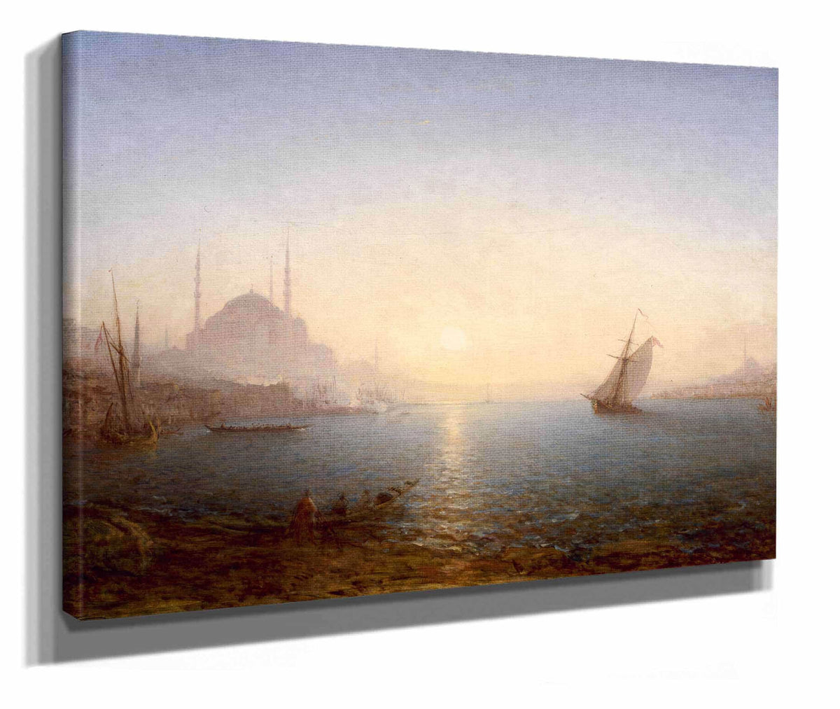 Constantinople Sainte Sophie Au Soleil Levant by Felix Ziem