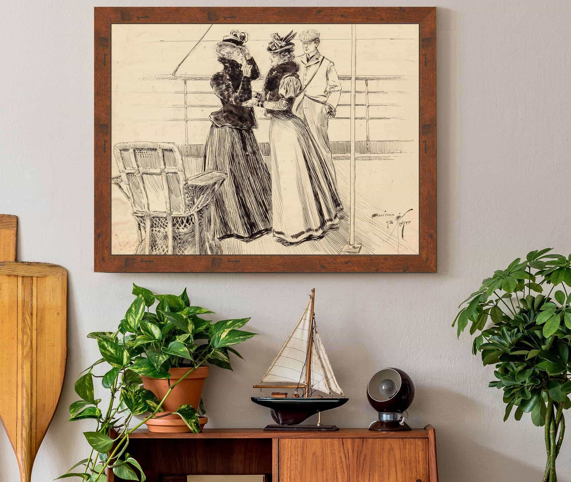 Conversations By The Sea by Harrison Fisher
