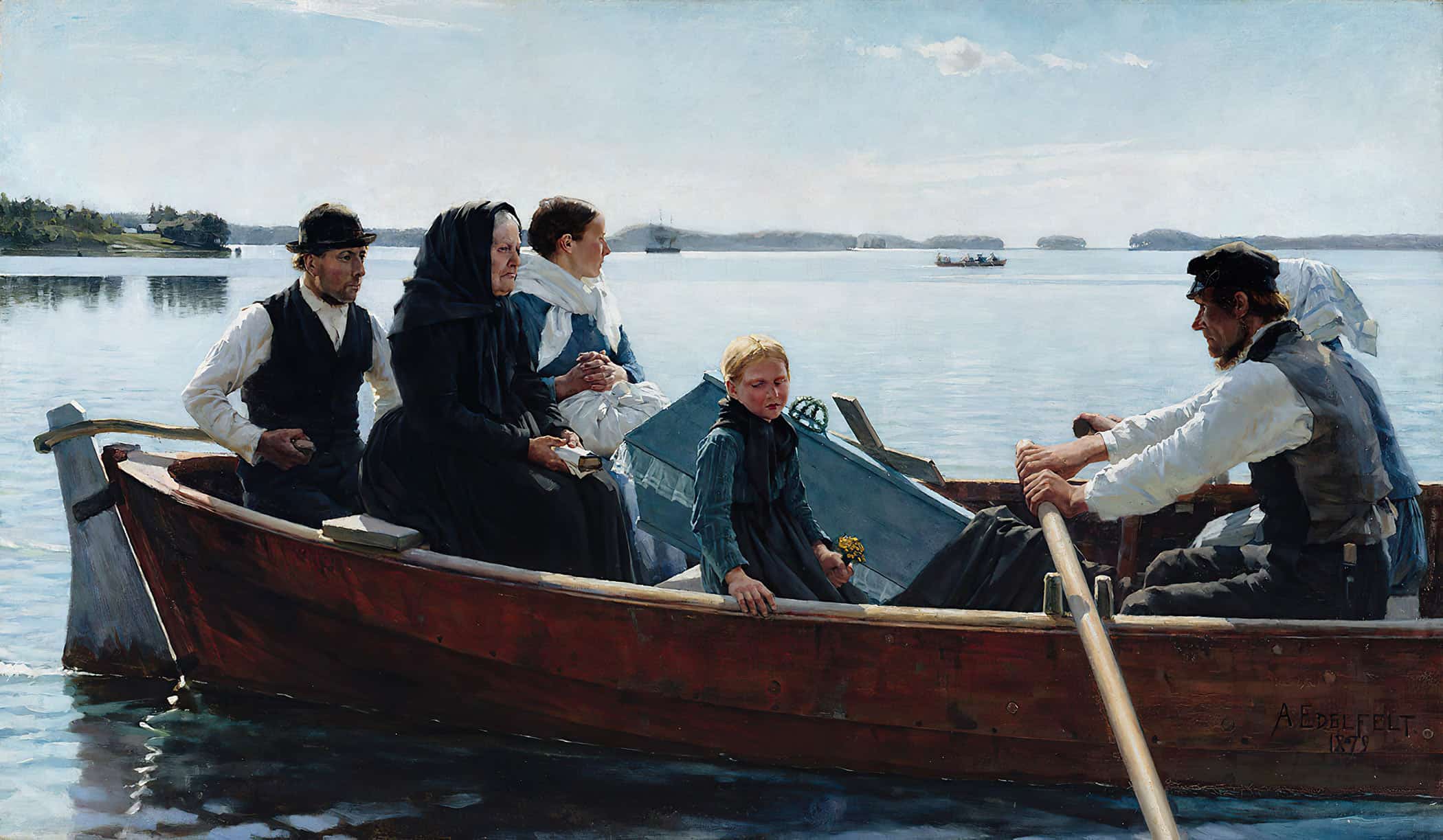 Conveying The Childs Coffin A Childs Funeral By Albert Edelfelt