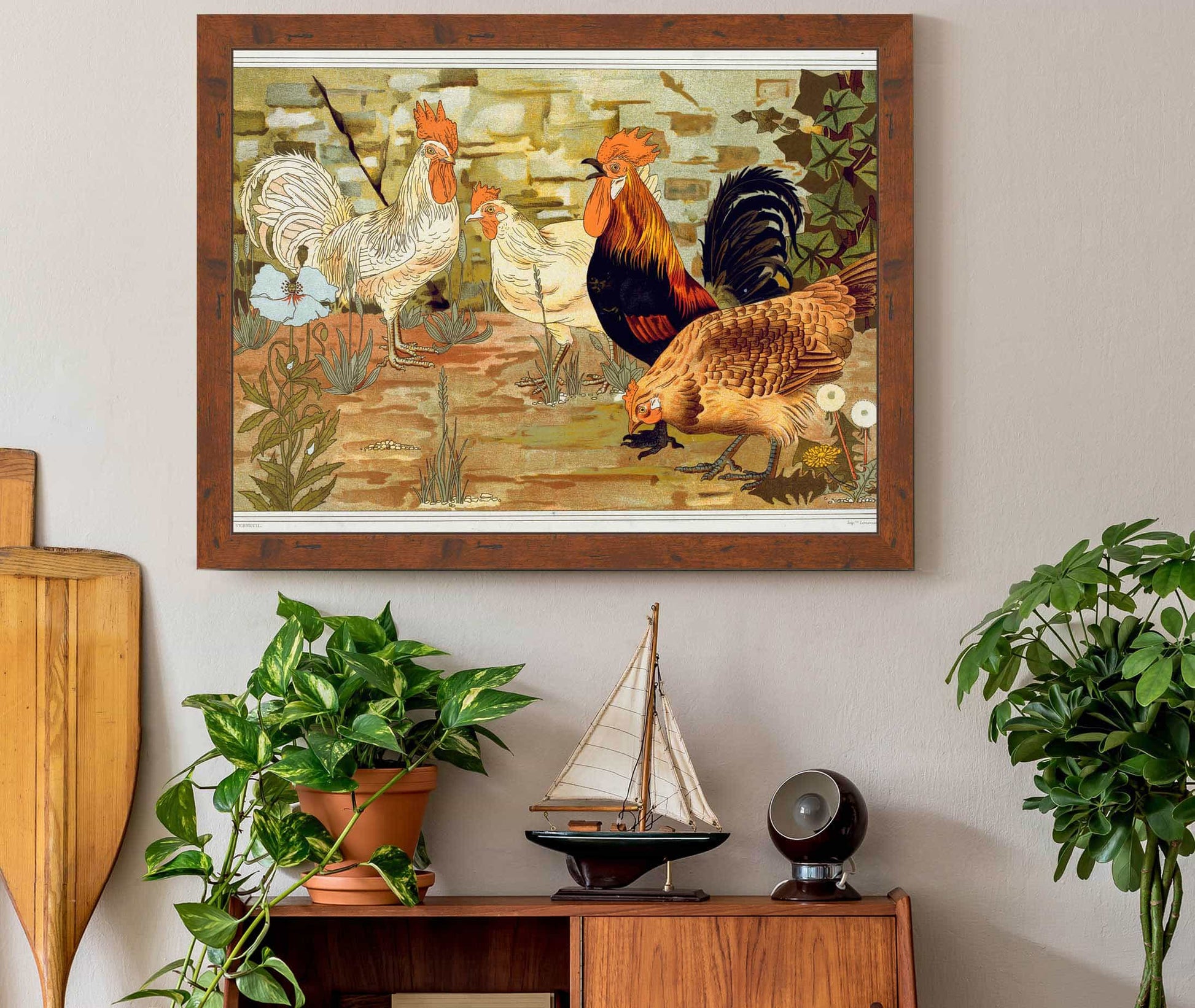Coqs Et Poules by Maurice Pillard Verneuil