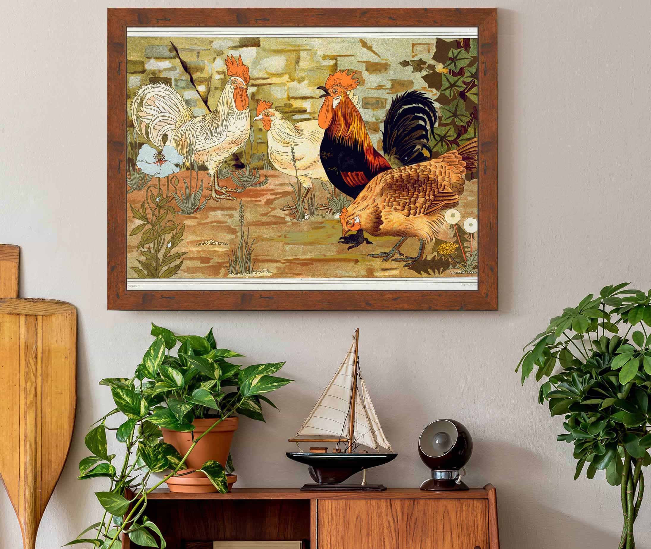 Coqs Et Poules by Maurice Pillard Verneuil