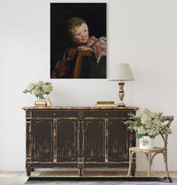 Cory Cori Looking Over The Back Of A Chair by Robert Henri